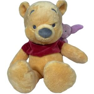 Disney Parks WinnieThe Pooh 15" With Piglet On His Shoulder Stuffed Animal Plush